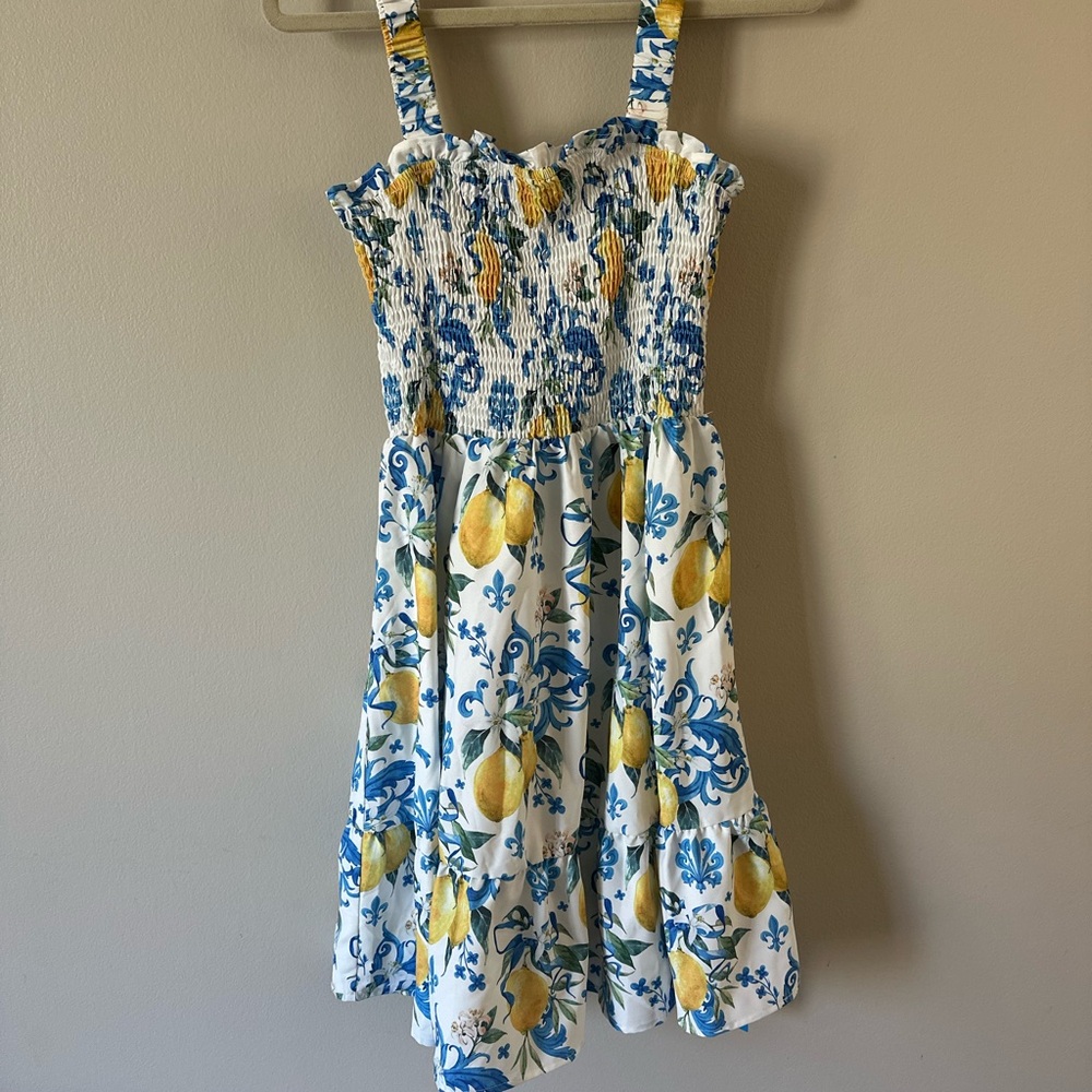Cupshe White and Yellow Midi Dress-NWT